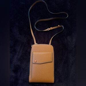 Valextra Havana Brown Crossbody Bag